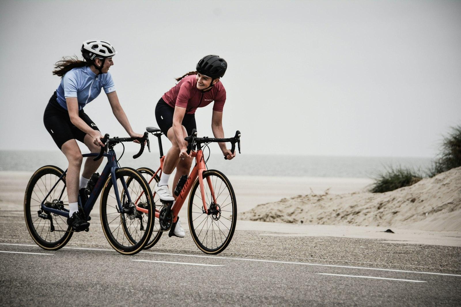 Two riders on a club ride